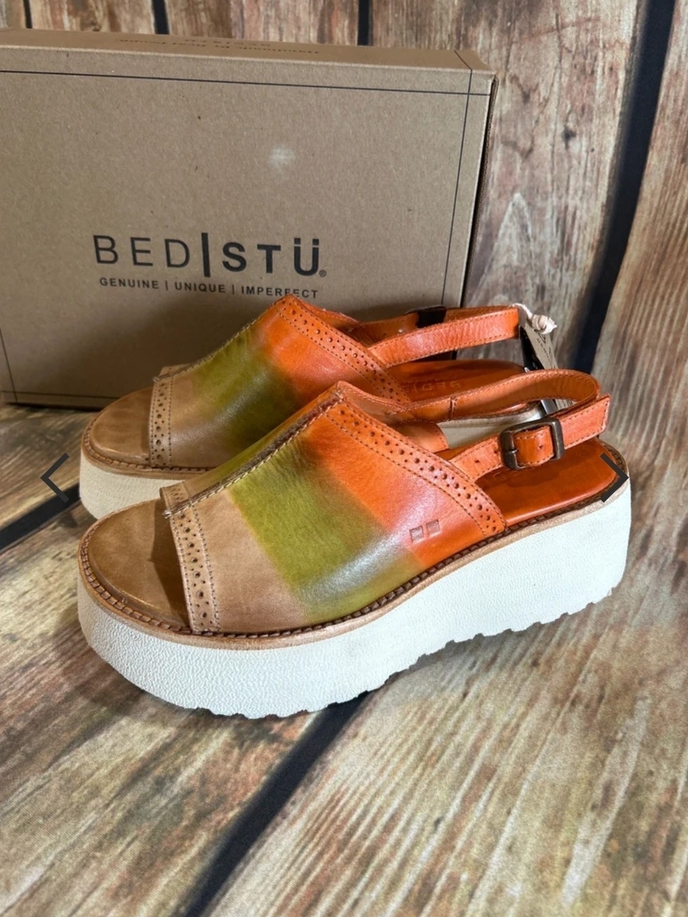 Bed STU LIbrary Melon TD Sandals. Sz 10